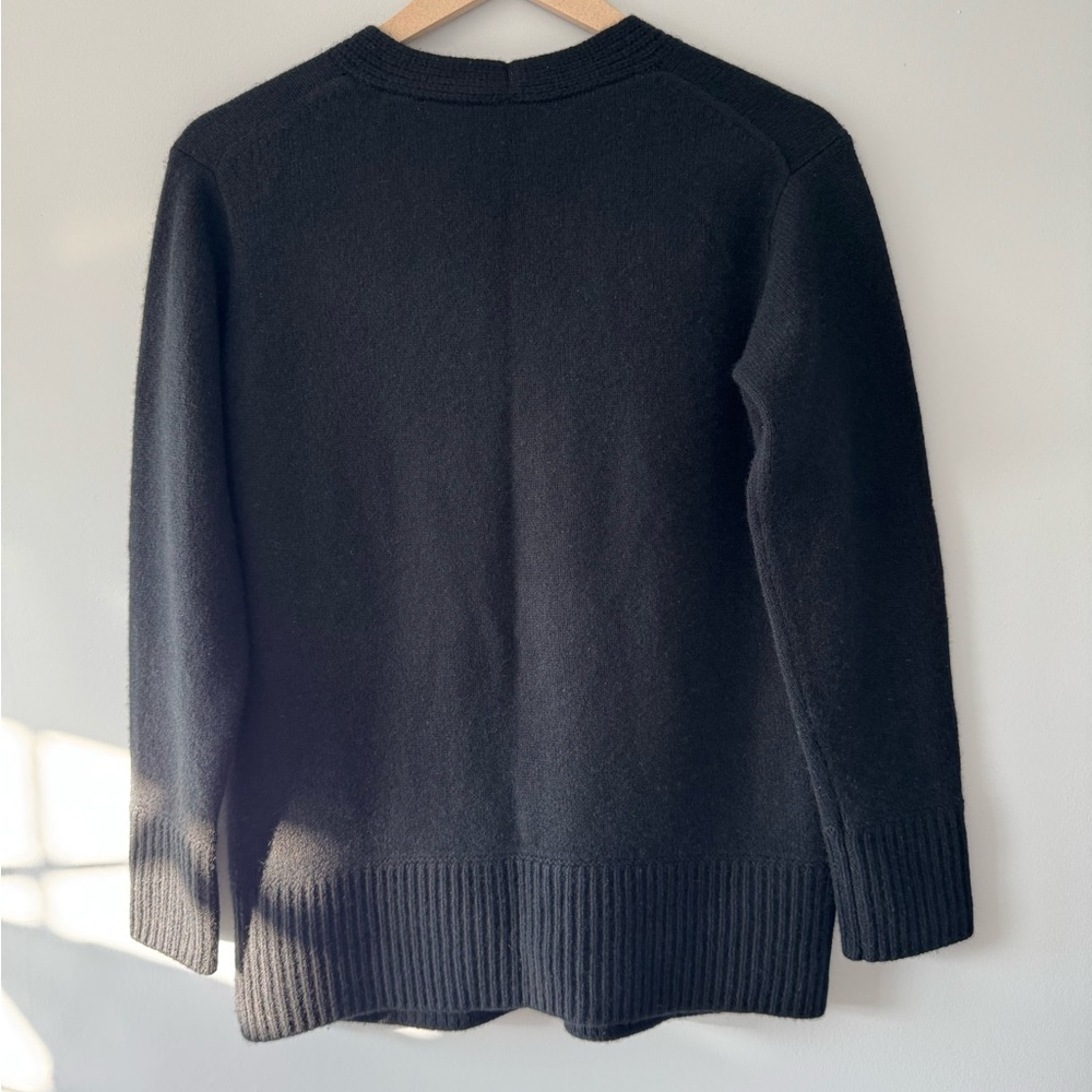 Vince 100% Cashmere V-Neck Sweater - Classic Black - Size XXS (Fits XS) - Picture 4 of 12